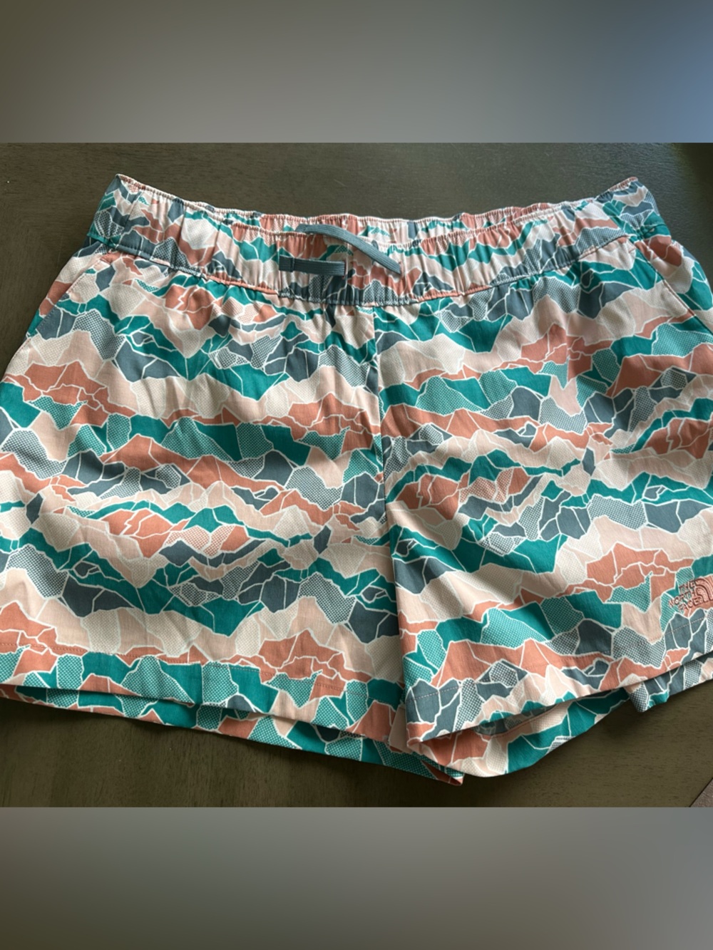 The North Face Women's Teal, Pink & White Athletic Shorts